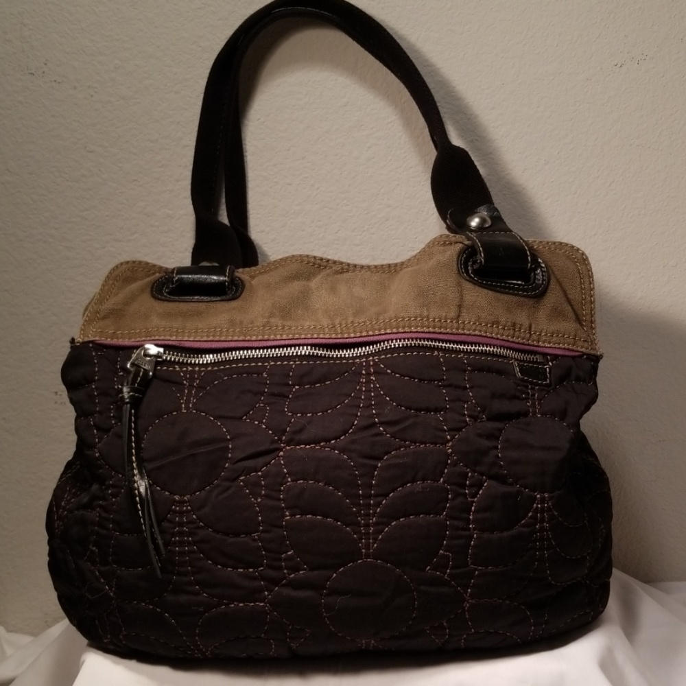 Fossil Key Per Canvas And Quilt Flower Print Bag - image 2